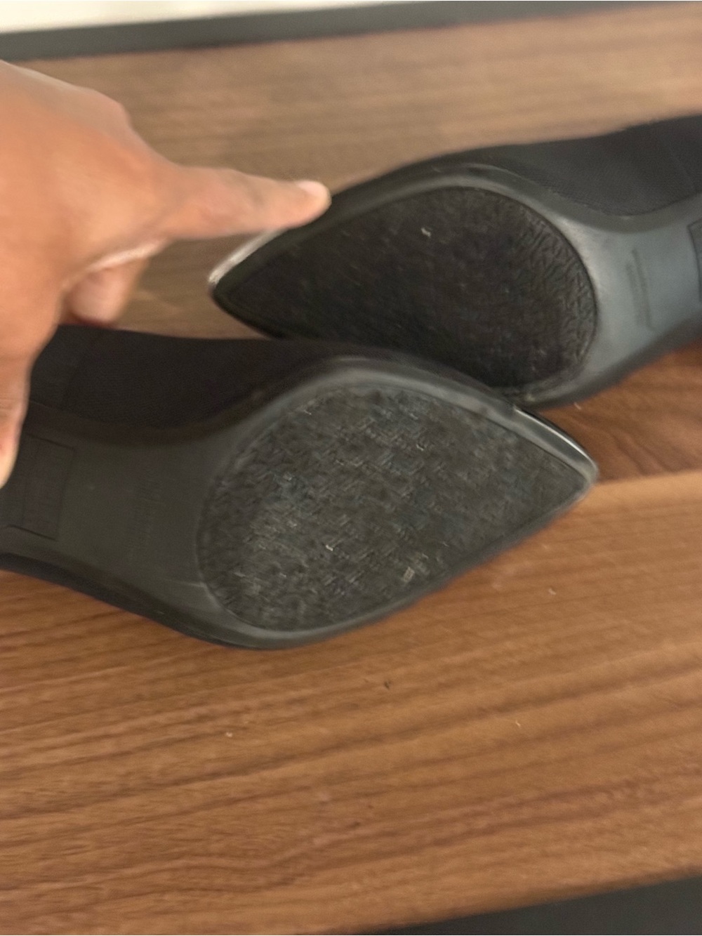 Jones New York Society Black Heels with Silver Toe Accent - Picture 7 of 11